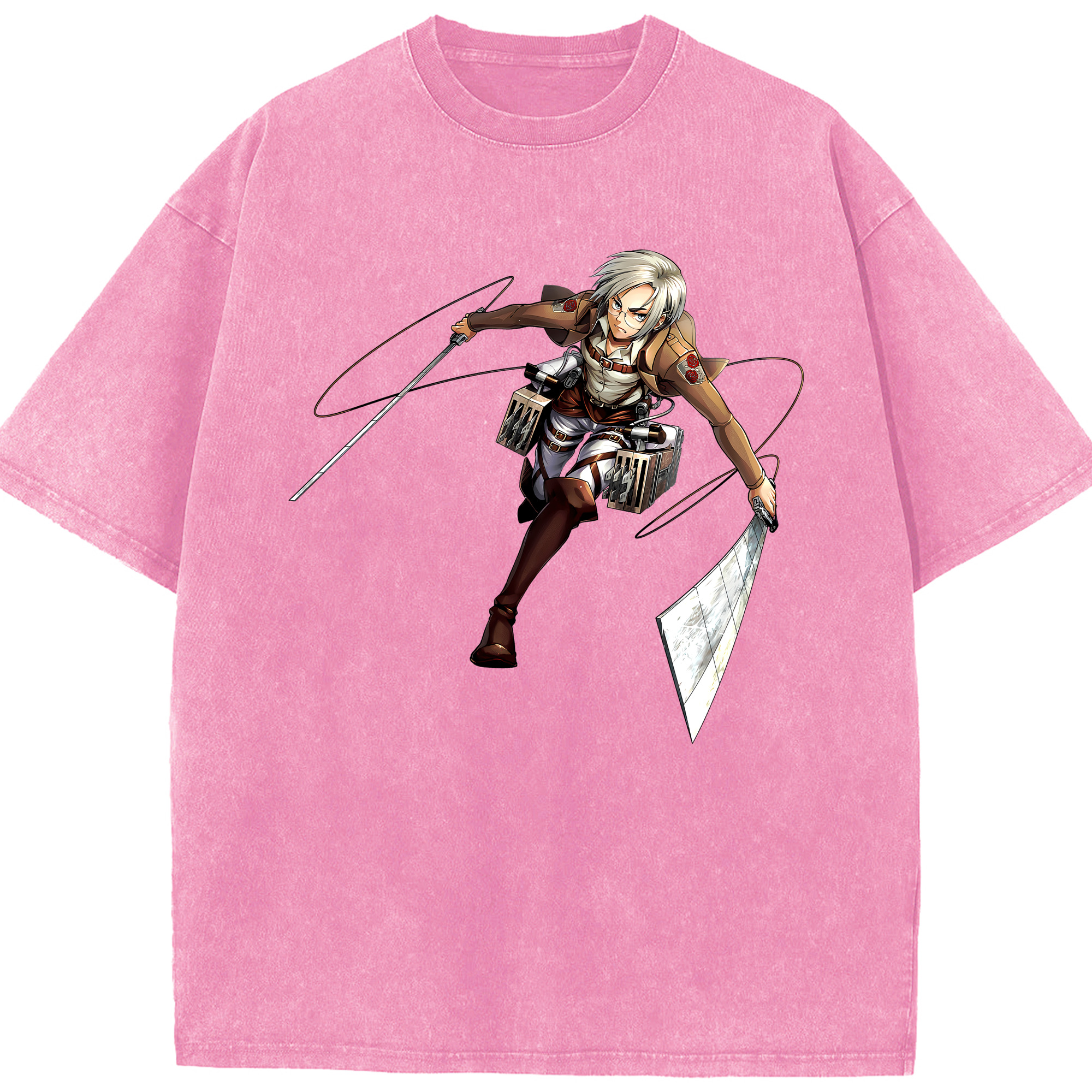 （画像用）  綿100% ヴィンテージ風 半袖Tシャツ（フロントプリント）